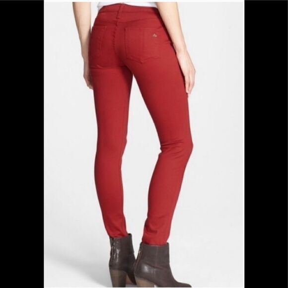 Rag & Bone red distressed skinny jeans sz 28 - Picture 6 of 10
